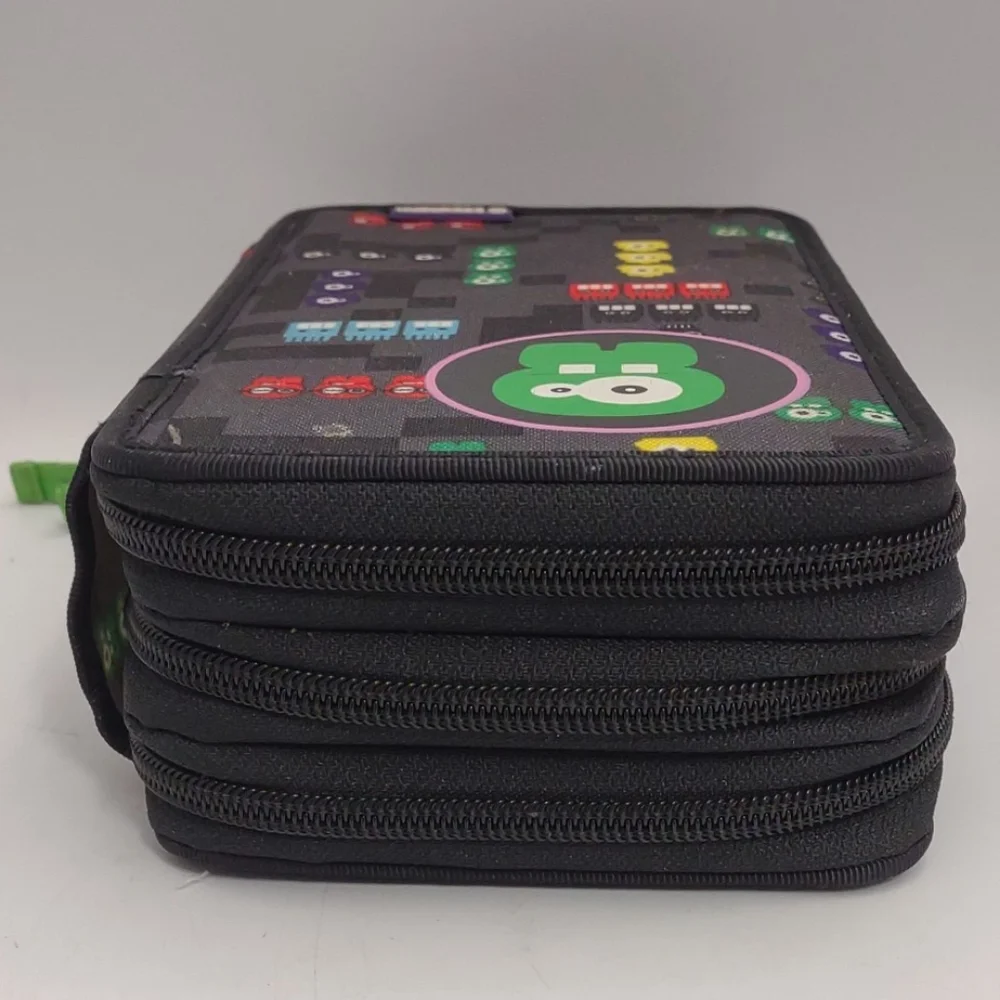 Beckman of Norway Large 3 Section Capacity Pencil Case Multi-Slot Pencil Pouch